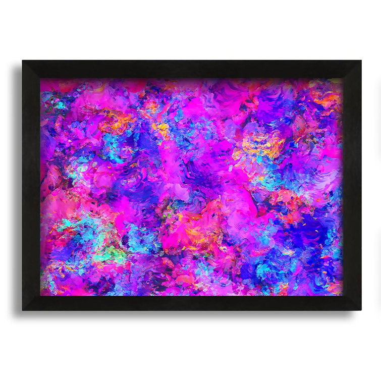 Metro Lane Pink Blast Single Picture Frame Print on Canvas Wayfair